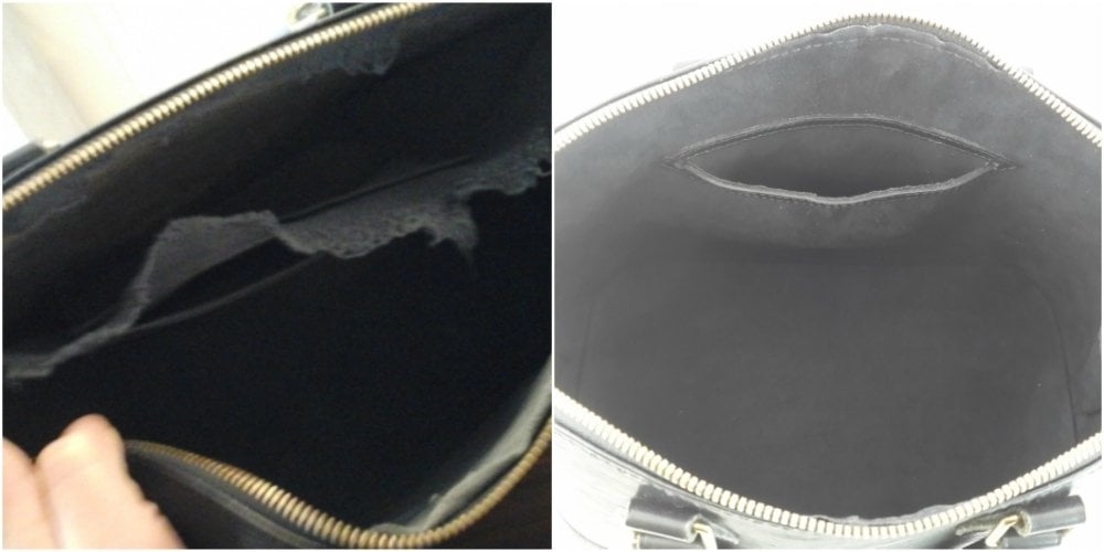 Louis Vuitton Handbag Repair - Replacing the lining on a Louis Vuitton bag  